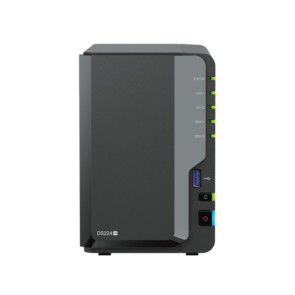 Synology DiskStation DS224+ – 2-Bay / Intel Celeron J4125 / 2GB RAM / USB / LAN / 2-Year Warranty