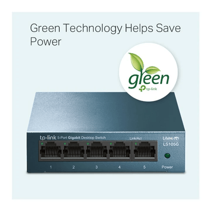 TP-Link LS105G 5-Port 10/100/1000Mbps Desktop Network Switch