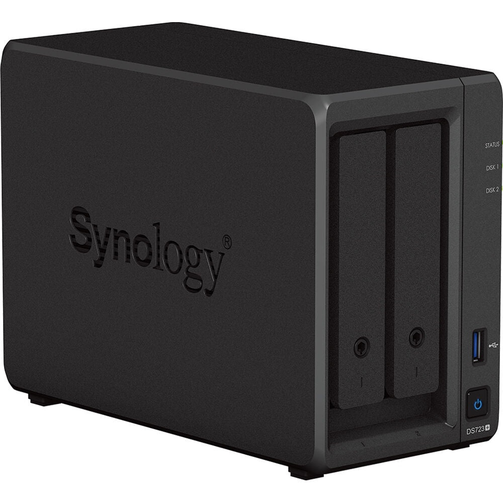 Synology DiskStation DS723+ – 2-Bay / AMD Ryzen R1600 / 2GB RAM / USB / LAN / 3-Year Warranty