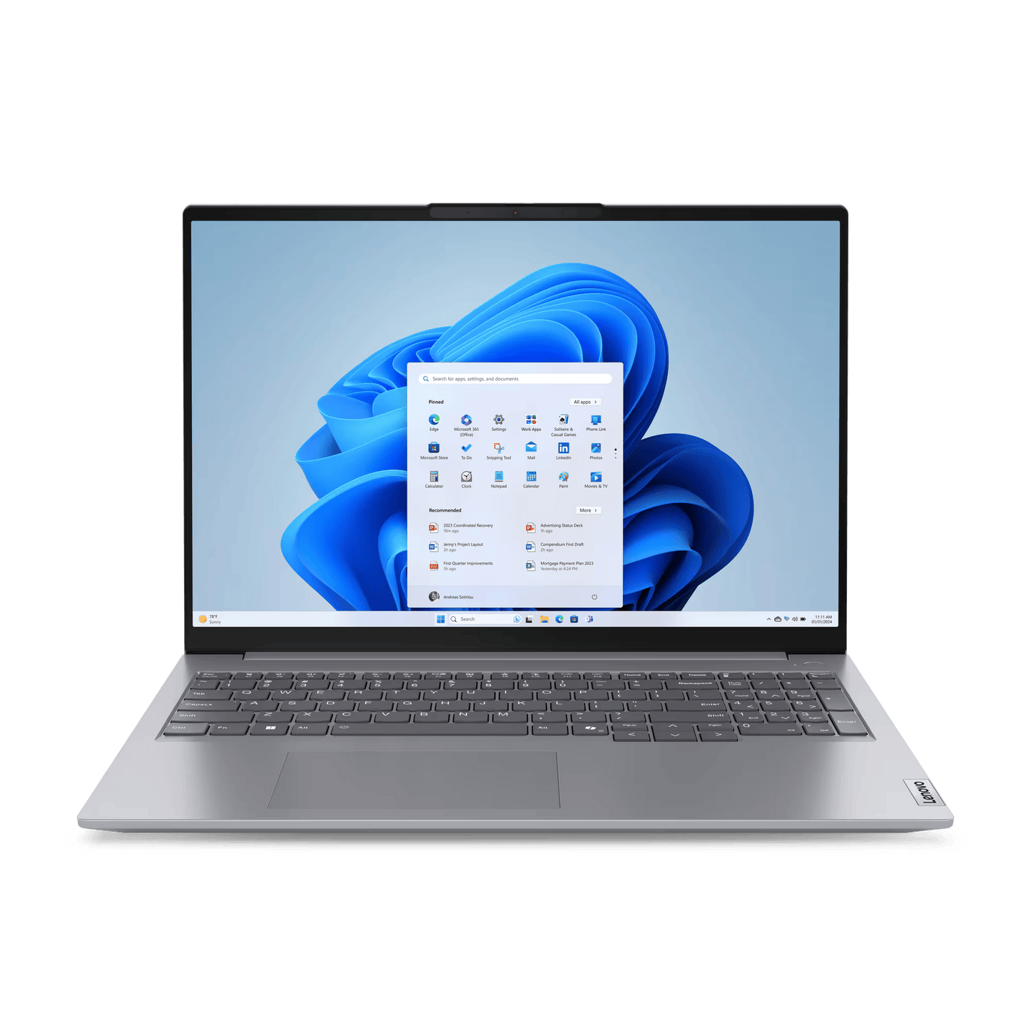 Lenovo ThinkBook 16 G7 -Ultra 7/8GB/512GB SSD/Integrated/DOS/1 Year Warranty/Arctic Grey