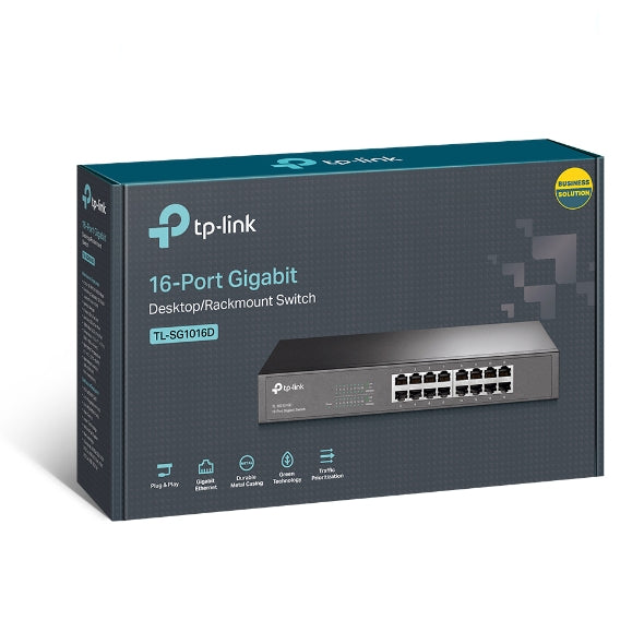 TL- SG1016D 16-Port Gigabit Desktop/Rackmount Switch
