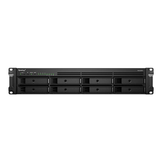 Synology RackStation RS1221RP+ – 8-Bay / AMD Ryzen V1500B / 4 GB RAM / USB / LAN / Redundant Power / 3-Year Warranty (Rail-Kit Included)