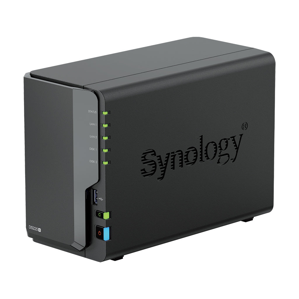 Synology DiskStation DS225+ – 2-Bay / Intel Celeron J4125 / 2GB RAM / USB / LAN / 2-Year Warranty