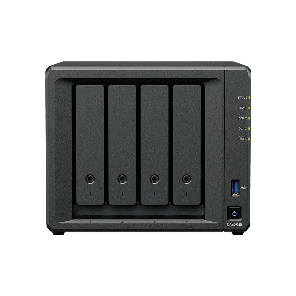 Synology DiskStation DS425+ – 4-Bay / Intel Celeron J4125 / 2GB RAM / USB / LAN / 3-Year Warranty