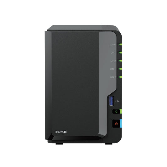Synology DiskStation DS225+ – 2-Bay / Intel Celeron J4125 / 2GB RAM / USB / LAN / 2-Year Warranty