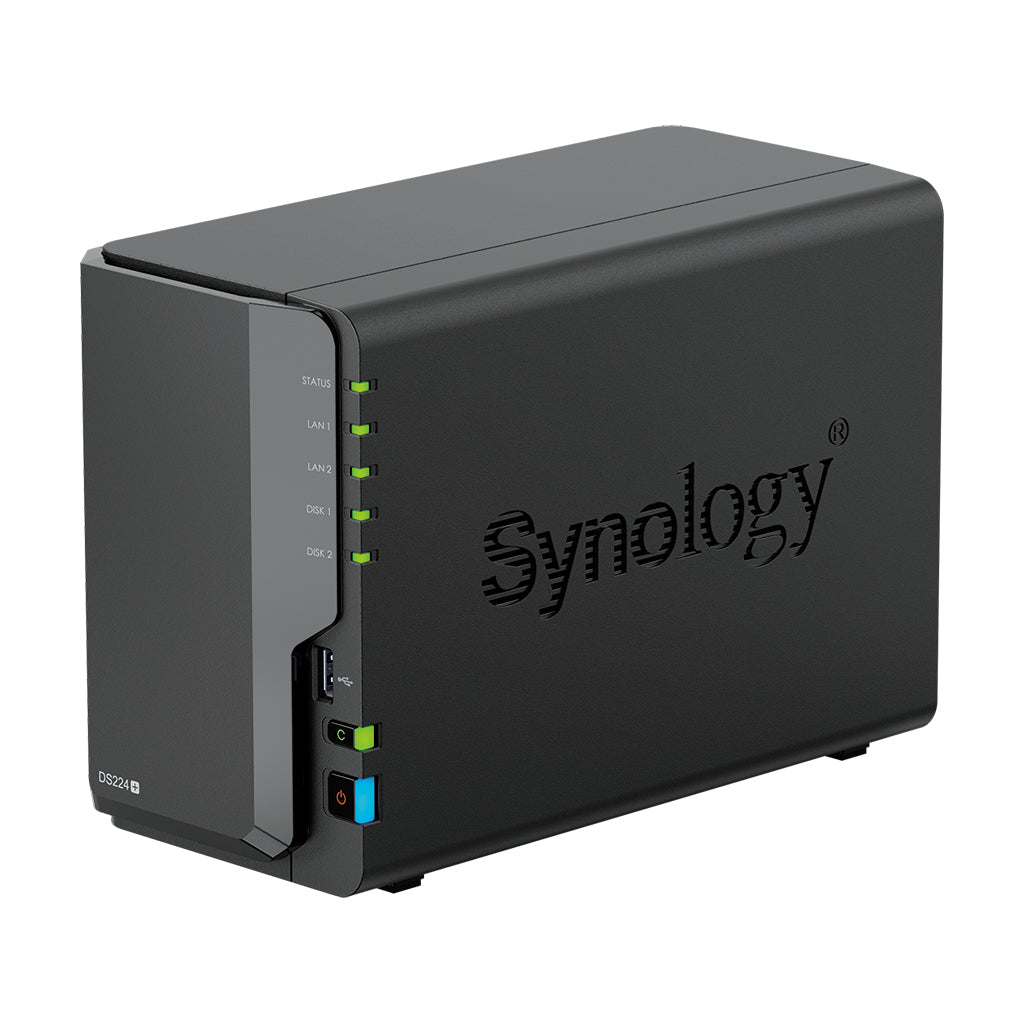 Synology DiskStation DS224+ – 2-Bay / Intel Celeron J4125 / 2GB RAM / USB / LAN / 2-Year Warranty